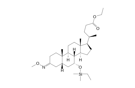 Ethyl (syn)-3-(methoxyimino)-7.alpha.-(ethyldimethylsilyloxy)-5.beta.-cholanoate