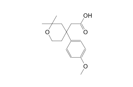 2H-pyran-4-acetic acid, tetrahydro-4-(4-methoxyphenyl)-2,2-dimethyl-