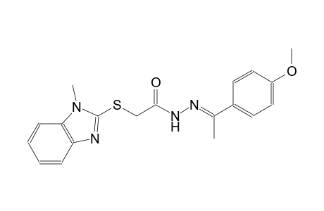 acetic acid, [(1-methyl-1H-benzimidazol-2-yl)thio]-, 2-[(E)-1-(4-methoxyphenyl)ethylidene]hydrazide