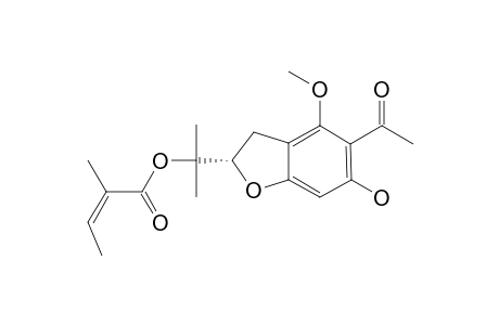 (S)-(+)-1'-O-ANGELOYL-5-ACETYL-6-HYDROXY-2-HYDROXYISOPROPYL-4-METHOXY-2,3-DIHYDROBENZOFURAN