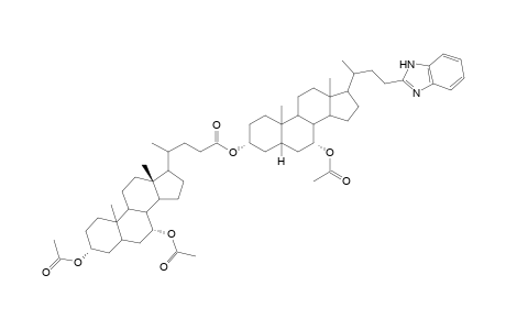 7.alpha.-Acetoxy-3.alpha.-[3',7'-bis( O-acetyl)-(chenodeoxycholoyl)oxy]-23(benzimidazol-2"-yl)nor-cholane