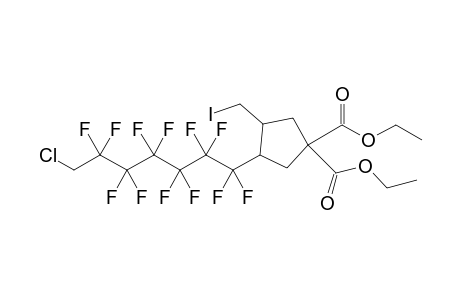 Diethyl 4-(7-chlorododecafluoroheptyl)-3-iodomethylcyclopentane-1,1-dicarboxylate