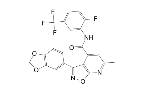 3-(1,3-benzodioxol-5-yl)-N-[2-fluoro-5-(trifluoromethyl)phenyl]-6-methylisoxazolo[5,4-b]pyridine-4-carboxamide