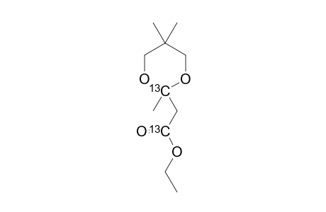 [1-(13)C]Ethyl [2-13C]-2-(2,5,5-trimethyl-1,3-dioxan-2-yl)acetate