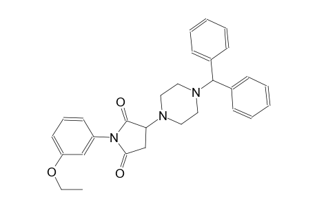 2,5-pyrrolidinedione, 3-[4-(diphenylmethyl)-1-piperazinyl]-1-(3-ethoxyphenyl)-