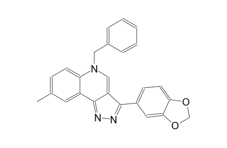 5H-pyrazolo[4,3-c]quinoline, 3-(1,3-benzodioxol-5-yl)-8-methyl-5-(phenylmethyl)-