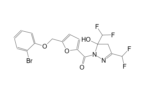 1-{5-[(2-bromophenoxy)methyl]-2-furoyl}-3,5-bis(difluoromethyl)-4,5-dihydro-1H-pyrazol-5-ol