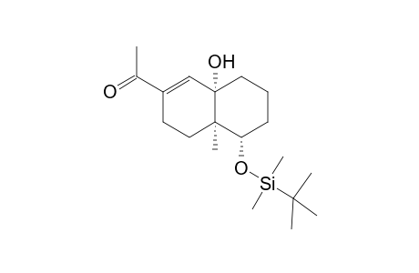 1-[(4aR*,5S*,8aS*)-5-(tert-Butyldimethylsilyloxy)-8a-hydroxy-4a-methyl-3,4,5,6,7,8,8a-octahydeonaphthalene-2-yl]ethanone