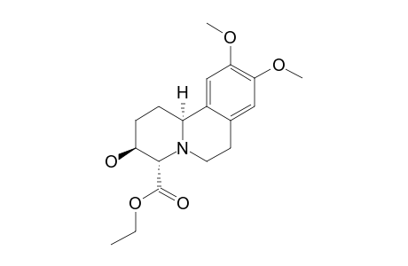 ETHYL-(9,10-DIMETHOXY-3-BETA-HYDROXY-1,2,4,6,7,11B-ALPHA-HEXAHYDRO-3H-BENZO-[A]-QUINOLIZIN-4-ALPHA-YL)-CARBOXYLATE