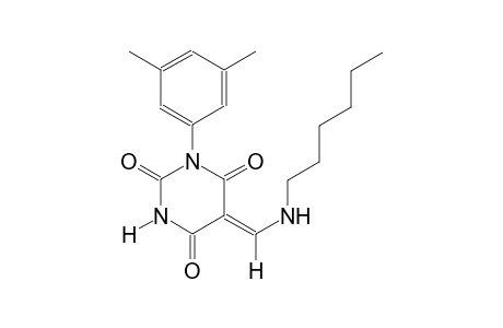 (5Z)-1-(3,5-dimethylphenyl)-5-[(hexylamino)methylene]-2,4,6(1H,3H,5H)-pyrimidinetrione