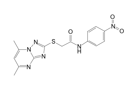 2-[(5,7-dimethyl-[1,2,4]triazolo[1,5-a]pyrimidin-2-yl)sulfanyl]-N-(4-nitrophenyl)ethanamide