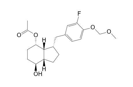 (3S*,3aR*,4S*,7S*,7aS*)-3-[3-Fluoro-4-(methoxymethoxy)benzyl]-7-hydroxyocta hydro-1H-inden-4-yl acetate