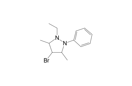 4-Bromo-2-ethyl-3,5-dimethyl-1-phenylpyrazolidine
