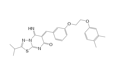 (6Z)-5-azanylidene-6-[[3-[2-(3,4-dimethylphenoxy)ethoxy]phenyl]methylidene]-2-propan-2-yl-[1,3,4]thiadiazolo[3,2-a]pyrimidin-7-one
