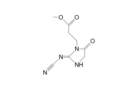 2-(N-Cyano-imino)-1-(2-methoxycarbonyl-ethyl)-tetrahydro-imidazol-5-one