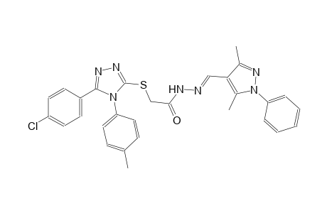 acetic acid, [[5-(4-chlorophenyl)-4-(4-methylphenyl)-4H-1,2,4-triazol-3-yl]thio]-, 2-[(E)-(3,5-dimethyl-1-phenyl-1H-pyrazol-4-yl)methylidene]hydrazide