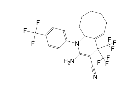 2-Amino-4,4-bis-trifluoromethyl-1-(4-trifluoromethyl-phenyl)-1,4,6,7,8,9,10,10a-octahydro-cycloocta[b]pyridine-3-carbonitrile