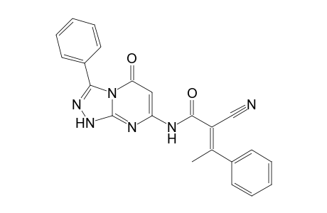 (E)-2-cyano-N-(5-oxo-3-phenyl-1,5-dihydro-[1,2,4]triazolo[4,3-a]pyrimidin-7-yl)-3-phenylbut-2-enamide