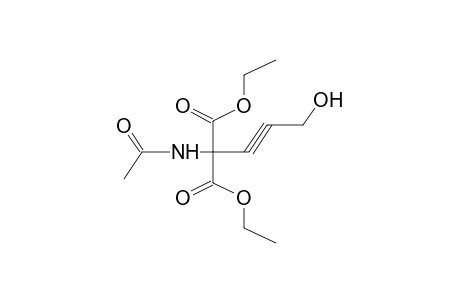 ETHYL 2-ACETAMIDO-2-ETHOXYCARBONYL-5-HYDROXY-3-PENTYNOATE