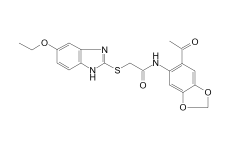 N-(6-acetyl-1,3-benzodioxol-5-yl)-2-[(5-ethoxy-1H-benzimidazol-2-yl)sulfanyl]acetamide