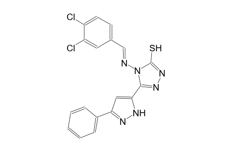 4-{[(E)-(3,4-dichlorophenyl)methylidene]amino}-5-(3-phenyl-1H-pyrazol-5-yl)-4H-1,2,4-triazole-3-thiol