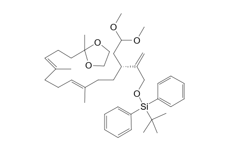2-(1',3'-Dioxyethylene)-15-{(t-butyldiphenylsilyl)oxy]-13-[2'-(dimethoxy)ethyl]-14-methylene-6,10-dimethylpentadeca-5,9-diene