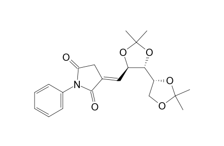 D-Arabinitol, 1-deoxy-1-(2,5-dioxo-1-phenyl-3-pyrrolidinylidene)-2,3:4,5-bis-O-(1-methylethylidene)-, (E)-