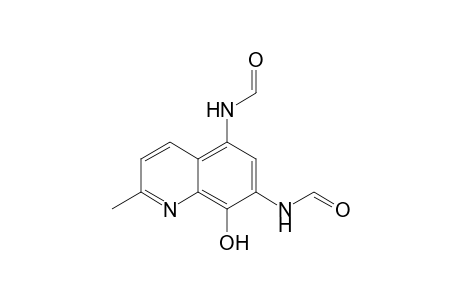 N-(7-formamido-2-methyl-8-oxidanyl-quinolin-5-yl)methanamide