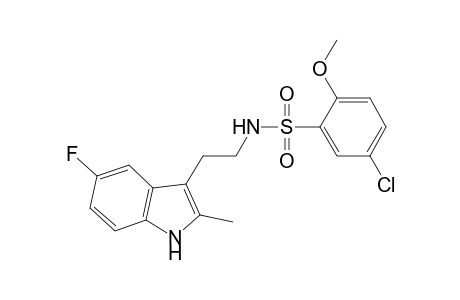 5-Chloranyl-N-[2-(5-fluoranyl-2-methyl-1H-indol-3-yl)ethyl]-2-methoxy-benzenesulfonamide