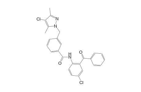 N-(2-benzoyl-4-chlorophenyl)-3-[(4-chloro-3,5-dimethyl-1H-pyrazol-1-yl)methyl]benzamide