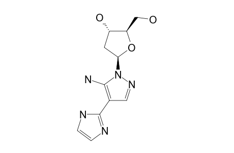 5-AMINO-1-(2-DEOXY-BETA-D-ERYTHRO-PENTOFURANOSYL)-4-(IMIDAZOL-2-YL)-PYRAZOLE