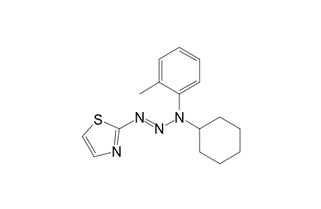 2-(((n-cyclohexyl)-O-toluidino)azo)thiazole