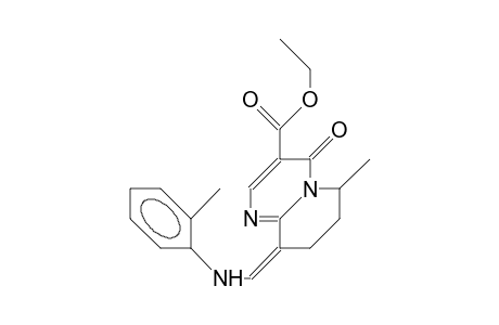 (Z)-9-(2-Tolylamino-methylene)-3-carboethoxy-6-methyl-6,7,8,9-tetrahydro-4H-pyrido(1,2-A)pyrimidin-4-one