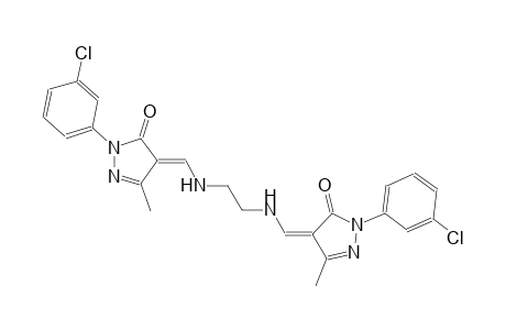 3H-pyrazol-3-one, 2-(3-chlorophenyl)-4-[[[2-[[(Z)-[1-(3-chlorophenyl)-1,5-dihydro-3-methyl-5-oxo-4H-pyrazol-4-ylidene]methyl]amino]ethyl]amino]methylene]-2,4-dihydro-5-methyl-, (4E)-