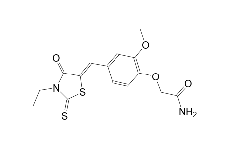 2-{4-[(Z)-(3-ethyl-4-oxo-2-thioxo-1,3-thiazolidin-5-ylidene)methyl]-2-methoxyphenoxy}acetamide