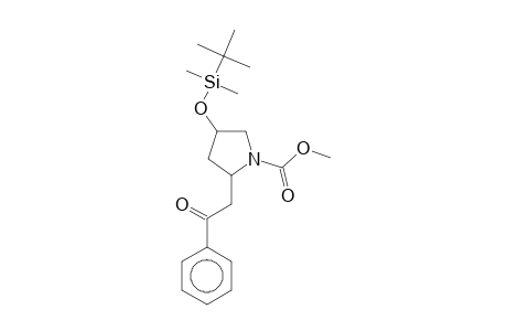 Methyl 4-([tert-butyl(dimethyl)silyl]oxy)-2-(2-oxo-2-phenylethyl)-1-pyrrolidinecarboxylate