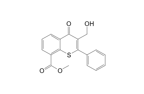 4H-1-Benzothiopyran-8-carboxylic acid, 3-(hydroxymethyl)-4-oxo-2-phenyl-, methyl ester