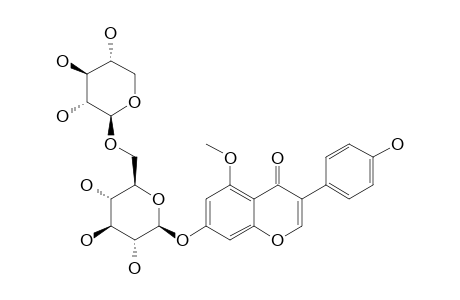 ORMOSINOSIDE;ISOPRUNETIN-7-O-BETA-D-XYLOPYRANOSYL-(1->6)-BETA-D-GLUCOPYRANOSIDE