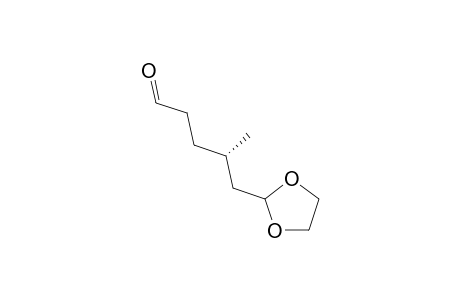 (S)-5-(1,3-dioxolan-2-yl)-4-methylpentanal