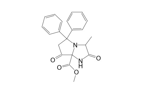 Methyl este of cis-tetrahydro-3-methyl-2,7-dioxo-5,5-diphenyl-1H-pyrrolo[1,2-a]imidazole-7a(5H)-carboxylic acid