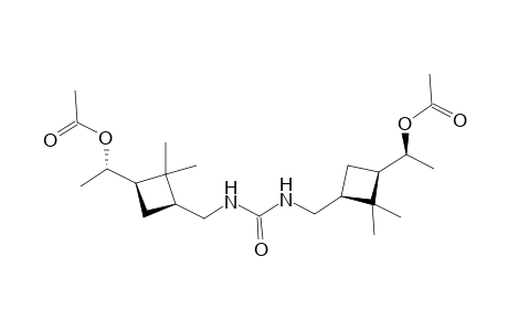 Acetic acid (S)-1-((1R,3S)-3-{3-[(1S,3R)-3-((S)-1-acetoxy-ethyl)-2,2-dimethyl-cyclobutylmethyl]-ureidomethyl}-2,2-dimethyl-cyclobutyl)-ethyl ester