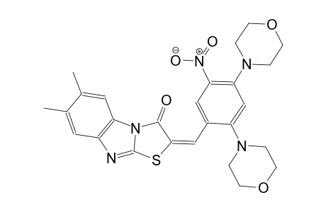 (2E)-2-[2,4-di(4-morpholinyl)-5-nitrobenzylidene]-6,7-dimethyl[1,3]thiazolo[3,2-a]benzimidazol-3(2H)-one