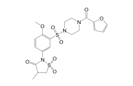 3-isothiazolidinone, 2-[3-[[4-(2-furanylcarbonyl)-1-piperazinyl]sulfonyl]-4-methoxyphenyl]-4-methyl-, 1,1-dioxide