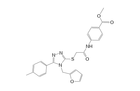 methyl 4-[({[4-(2-furylmethyl)-5-(4-methylphenyl)-4H-1,2,4-triazol-3-yl]sulfanyl}acetyl)amino]benzoate