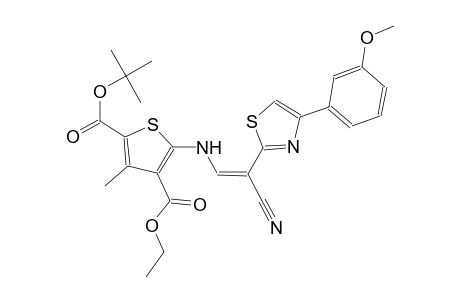 2-tert-butyl 4-ethyl 5-({(Z)-2-cyano-2-[4-(3-methoxyphenyl)-1,3-thiazol-2-yl]ethenyl}amino)-3-methyl-2,4-thiophenedicarboxylate