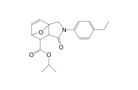 isopropyl 3-(4-ethylphenyl)-4-oxo-10-oxa-3-azatricyclo[5.2.1.0~1,5~]dec-8-ene-6-carboxylate