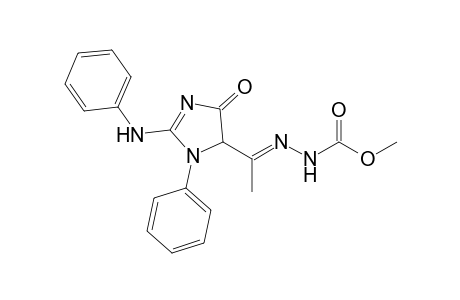 Methyl 2-[1-(2-anilino-4-oxo-1-phenyl-4,5-dihydro-1H-imidazol-5-yl)ethylidene]hydrazinecarboxylate