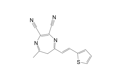 2,3-Dicyano-5-methyl-7-[2-(2-thienyl)ethenyl]-6H-1,4-diazepine