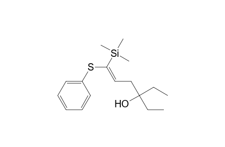 3-Ethyl-6-(phenylthio)-6-(trimethylsilyl)-5-hexen-3-ol