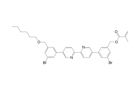 {3-Bromo-5-[6'-{5"-[3'"-bromo-5'"-(hexyloxymethyl)phenyl]pyridin-2"'-yl]pyridin-3"-yl}benzyl} Metacrylate